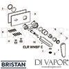 Bristan Claret Wall Mounted Bath Filler White Chrome Spares